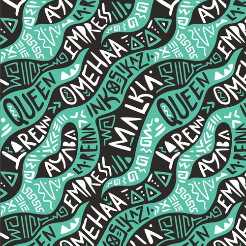 African Diaspora "QUEEN" Dialect T-Shirt Design Design by yulianzone