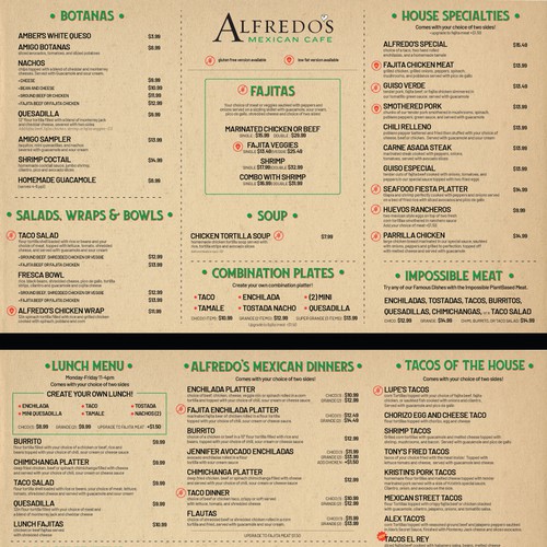 Traditional Mexican Restaurant needing new menu design! Design by _Jela_