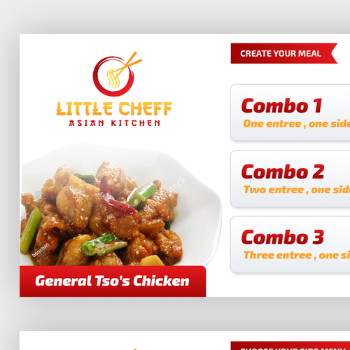 Chinese fast food restaurant digtal display menu, 4 templates
