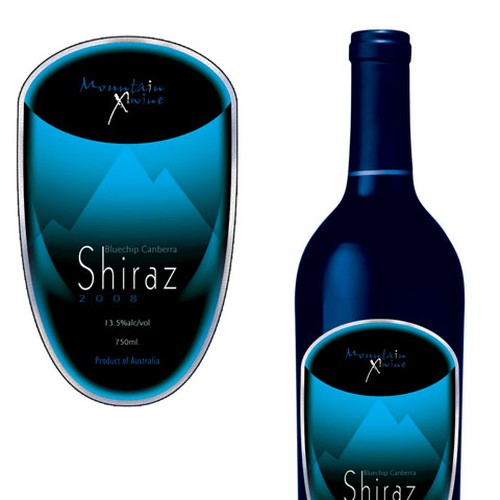 Mountain X Wine Label Diseño de Arindam