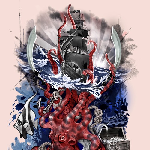 Tattoo: nautical theme, half-sleeve | Illustration or graphics contest