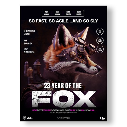 Design di Life360 2023 Year of the Fox Poster di Drewmahadi