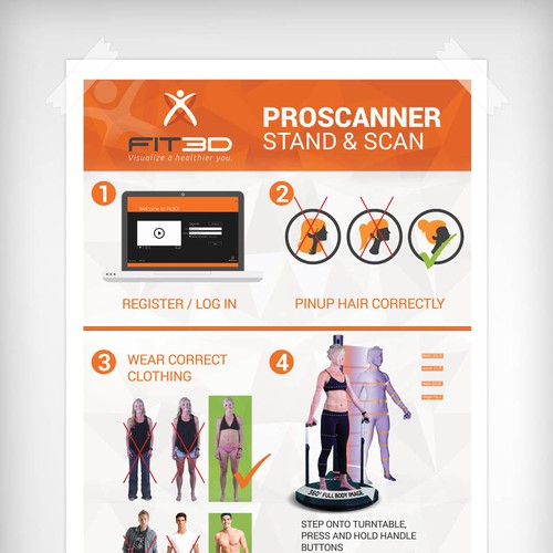 Fit3D Scan Preparation Poster Design by Revthy