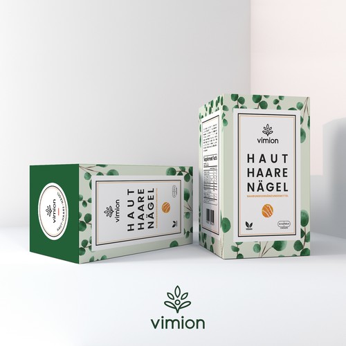 Packaging design for a German brand of high-quality food supplements Design by Francesca Macri