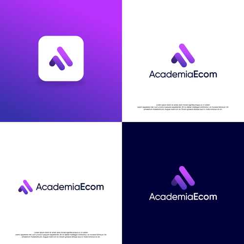 Academia Ecom - Logo For Online Ecommerce Learning Center Design by Kean™