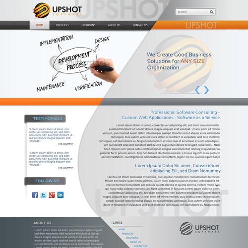 Help Upshot Software with a new website design Design by Dev S