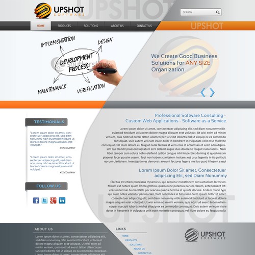 Help Upshot Software with a new website design Réalisé par Dev S