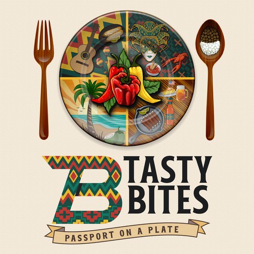 Design a Bold, Soulful Logo for Tasty Bites – Caribbean Meets Southern Comfort Design by HUSN ®️