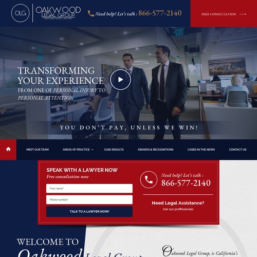 Car Accident Lawyer Landing Page, Mini Site Design réalisé par Solai-Unique Design