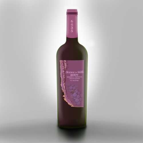 Chilean Wine Bottle - New Company - Design Our Label! Design by Tom Underwood
