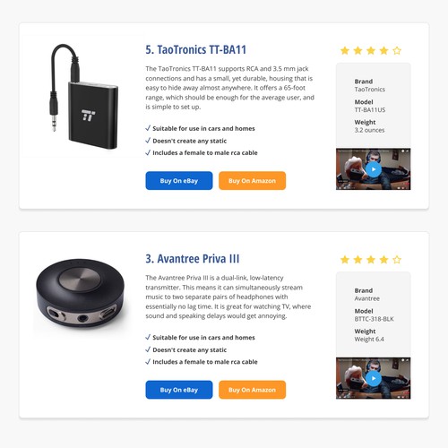 section of web page design, desktop only Design by Matt Marquis