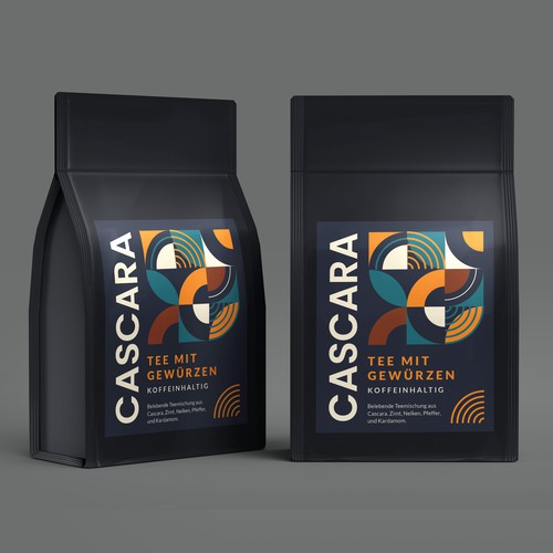 Cascara tea label Design by Experiva