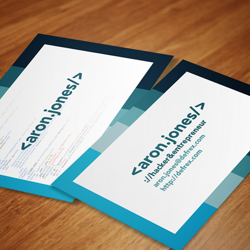 Create an elegant business card for an entrepreneurial hacker Design by BXG