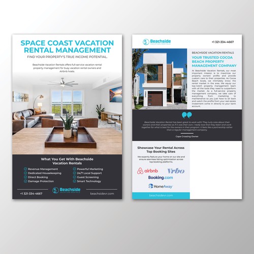 Design a Vacation Rental Management Postcard - Appeal to Property Owners Design by Oreas