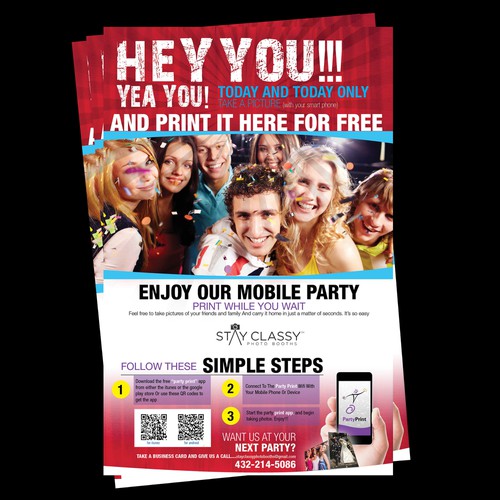 Create an instructional/informational poster for my photo booth business. Design by paanos team