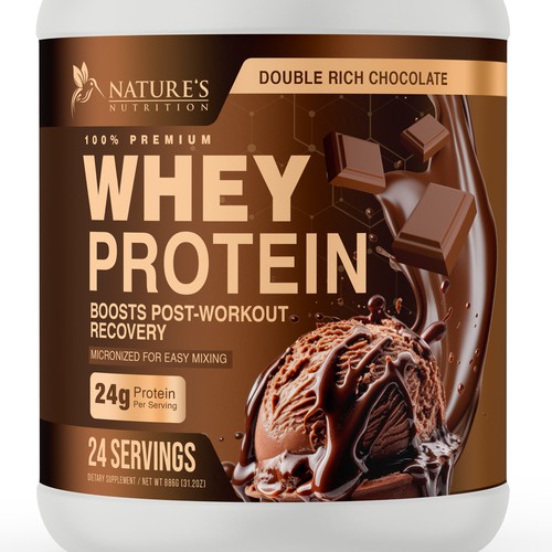 Tasty Whey Protein Chocolate Design Needed for Nature's Nutrition Design réalisé par UnderTheSea™