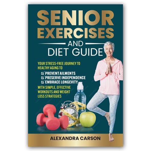 Design Senior Fitness Guide Cover for Healthy Aging Diseño de JeellaStudio