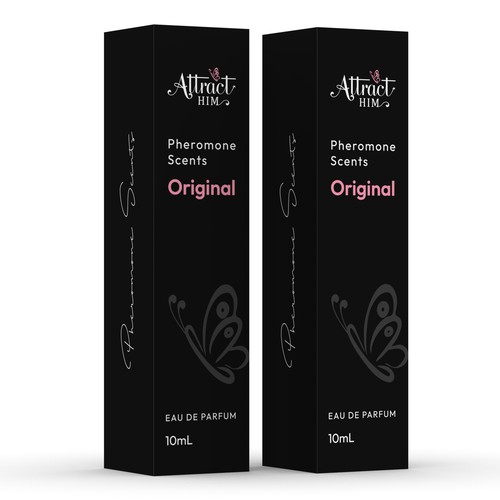 Design Perfume Box and Label for "Attract Him" scent to appeal to women Design by rgphic