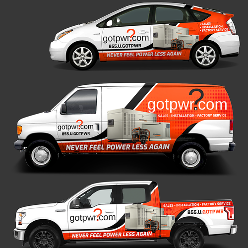 Create a new POWERFUL wrap design for generator company! Design by Artpaper ✪