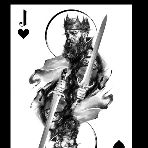 We want your artistic take on the King of Hearts playing card Design by GPclandestino