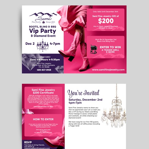 High End Jewelry Store Postcard *EASY* Design in Mind Design réalisé par MotivatedDesign