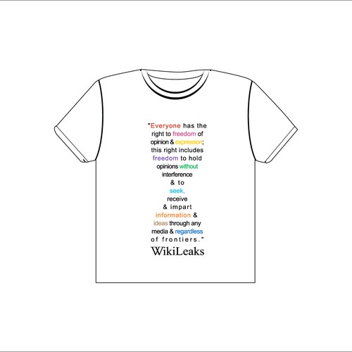 New t-shirt design(s) wanted for WikiLeaks Diseño de Ahralex
