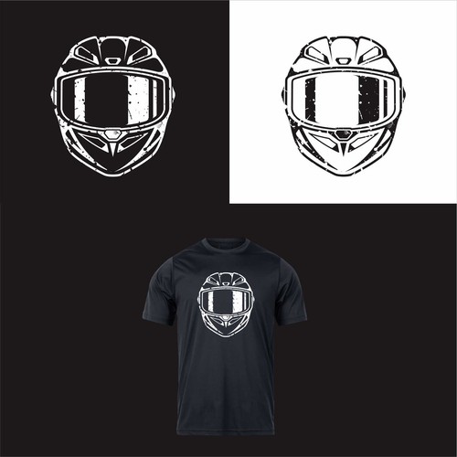 コンペ「Sporty motorcycle helmet logo for clothing」のデザイン by monemtuさん 