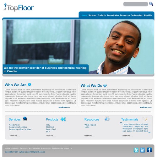 website design for "Top Floor" Limited Réalisé par Digiklouds