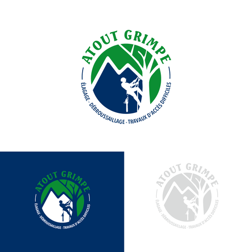 "Créez un logo entre arbre et montagne pour un spécialiste des travaux sur cordes" winning Logo design by ViewArt©FR ✏️ ❤✔️