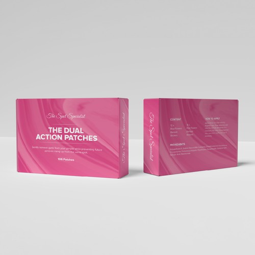 Pimple Patch PACKAGING to appeal to FEMALE BEAUTY user Design by Mubeen Ali
