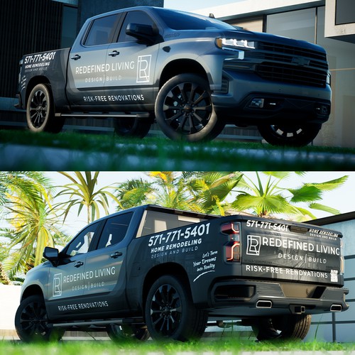 Sophisticated truck wrap for a Design and Build Home Renovation Company Design by J.Chaushev