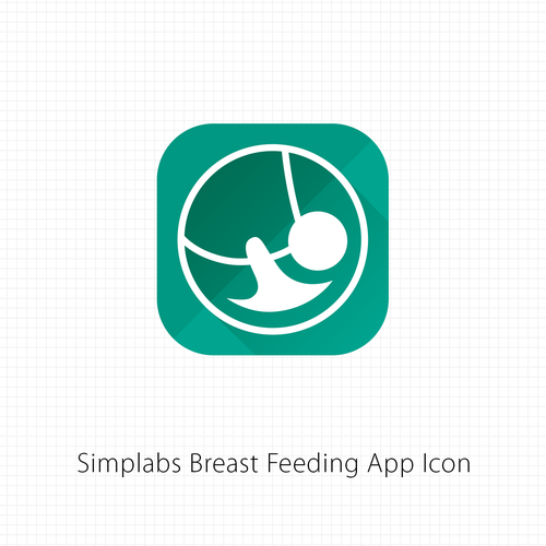 App icon for breast feeding app Design by Dexter ◕‿◕