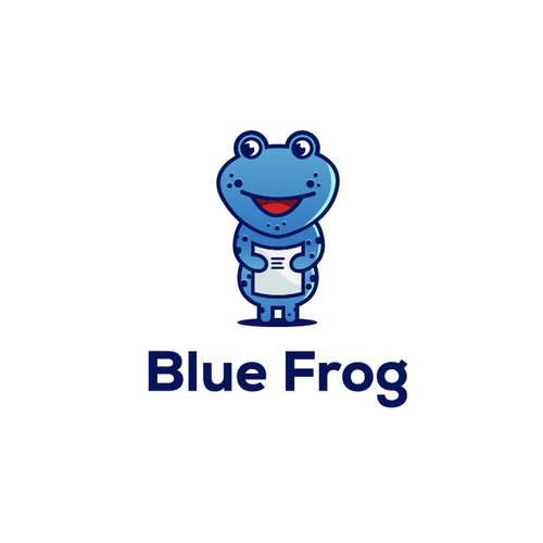 Blue Frog Logo Design by Graph Guru