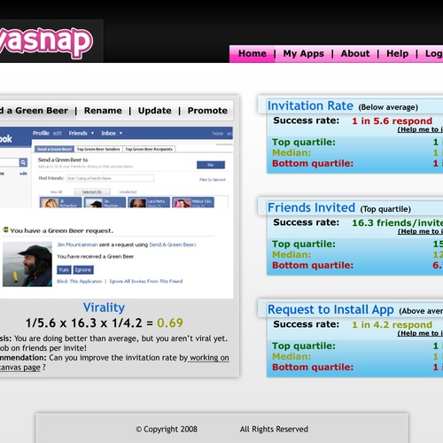 Social networking site needs 2 key pages Réalisé par SwapnilR