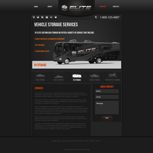 Elite Custom Car Storage needs a new website design Design by BogdanB