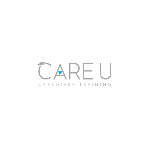 Fun yet sophisticated logo for our new training program, Care U. Design by ropix