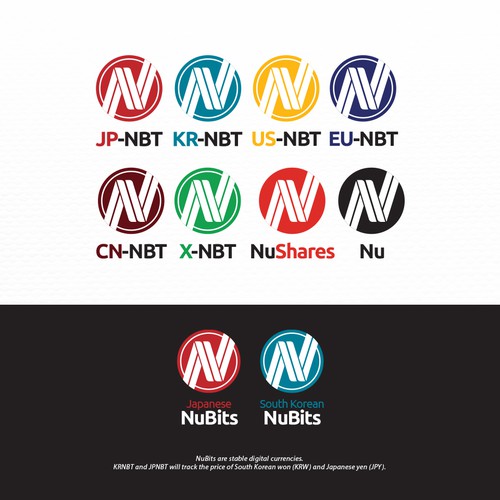 Vectorize logo and pick colors of new NuBits for South Korea and Japan Design by VA Studio396