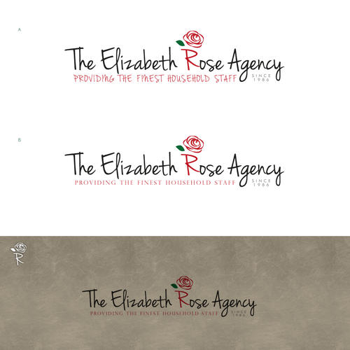 Help The Elizabeth Rose Agency, Since 1986 with a new logo Logo