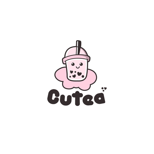 Cute and clean logo for boba/bubble tea shop! Design by AdriánKG
