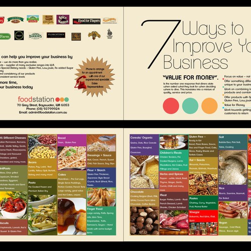 Create the next postcard or flyer for Foodstation Diseño de Desinboxz