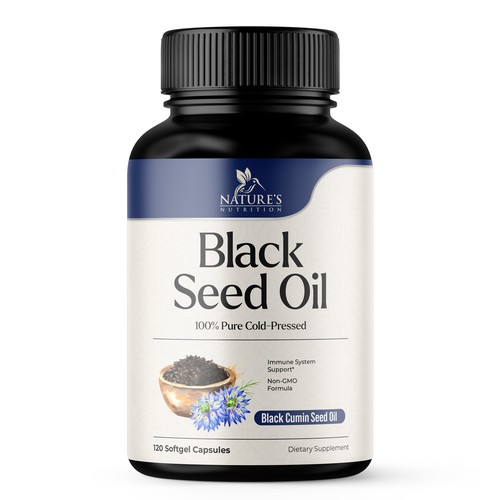 Natural Black Seed Oil Design Needed for Nature's Nutrition Design by UnderTheSea™