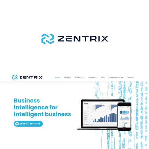 Logo for IT Company called Zentrix Design by Kreyto
