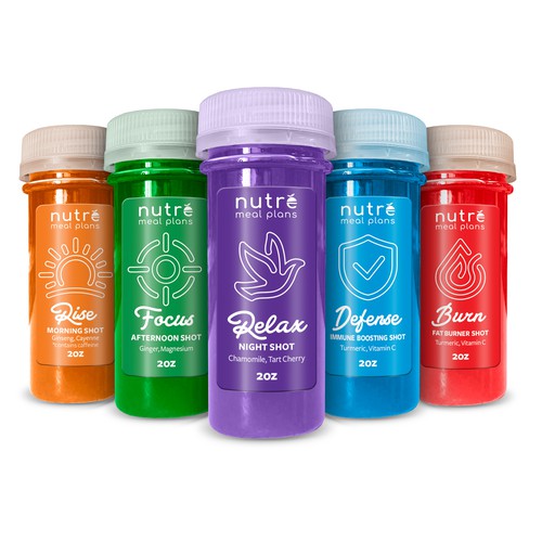 Small Wellness Shot Label! Design by imöeng