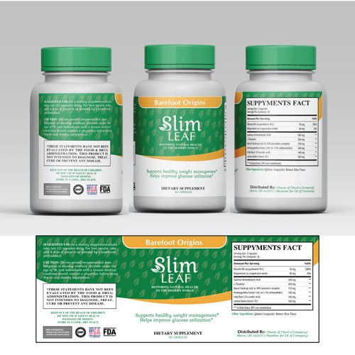 We need a powerful product label for our weight loss supplement, that our audience will love & buy Design by LAXMI DESIGNHUB