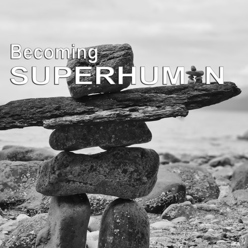 "Becoming Superhuman" Book Cover Diseño de Matt Richardson
