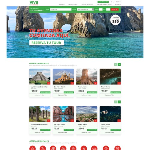 Airline website tour section Design by Ananya Roy