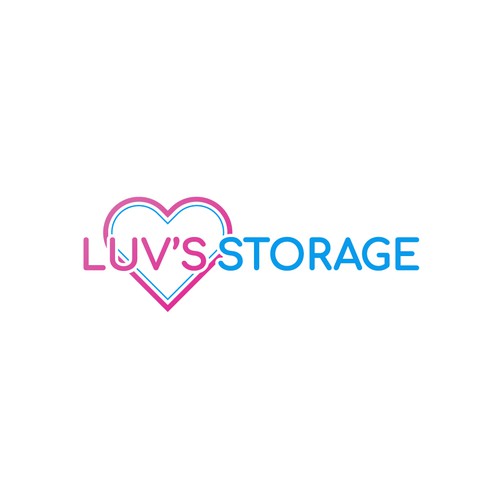Luv’s Storage - modern logo with bright color Design by Bad Flow
