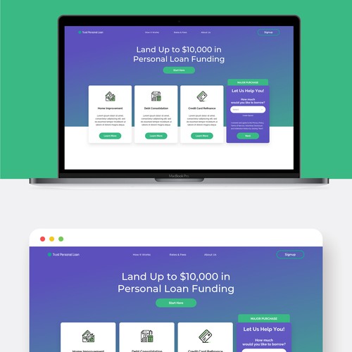 Tribute Personal Loan Design by jezz