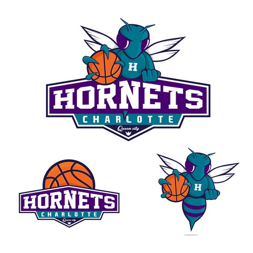Community Contest: Create a logo for the revamped Charlotte Hornets! Design by Karanov creative
