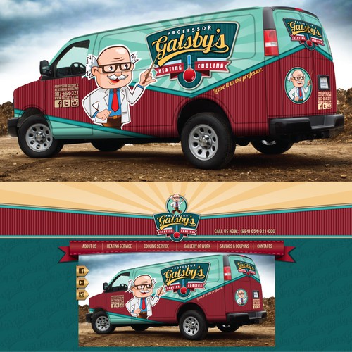 Designs Help Professor Gatsby's Heating and Cooling build our brand